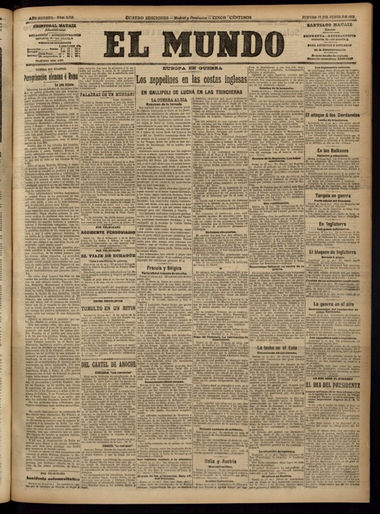 Miniatura de El Mundo del 17 de junio de 1915