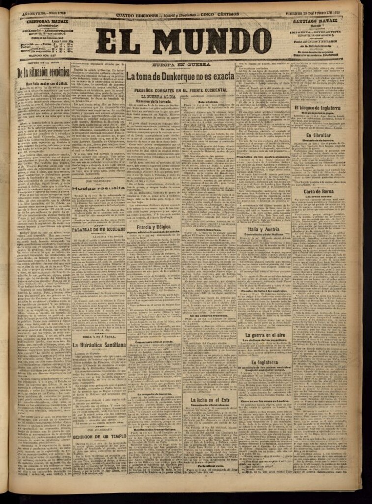 Miniatura de El Mundo del 25 de junio de 1915