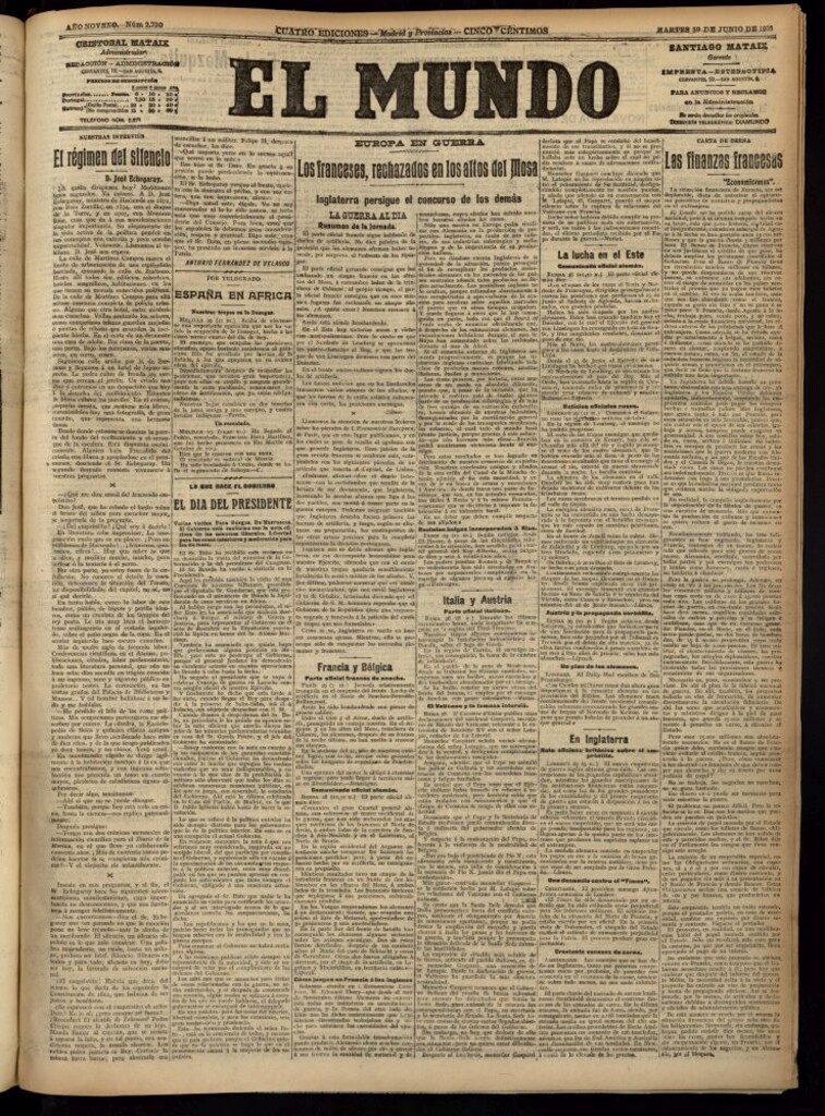 Miniatura de El Mundo del 29 de junio de 1915
