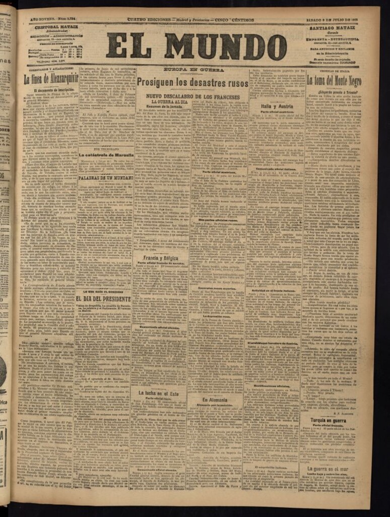 Miniatura de El Mundo del 3 de julio de 1915
