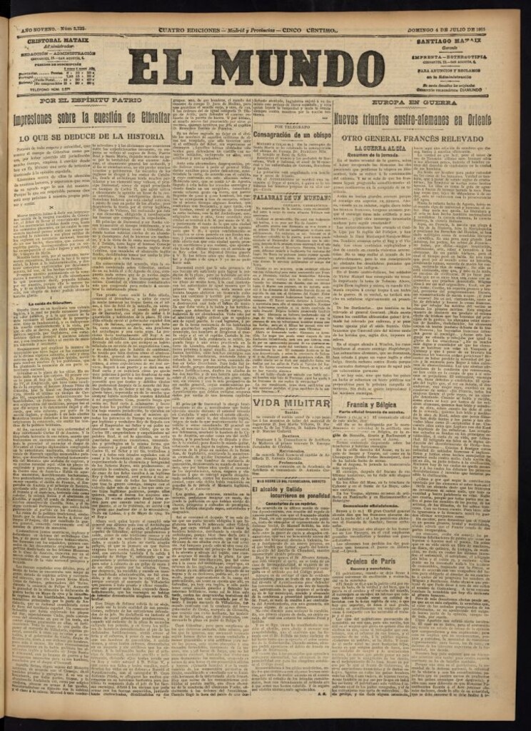 Miniatura de El Mundo del 4 de julio de 1915