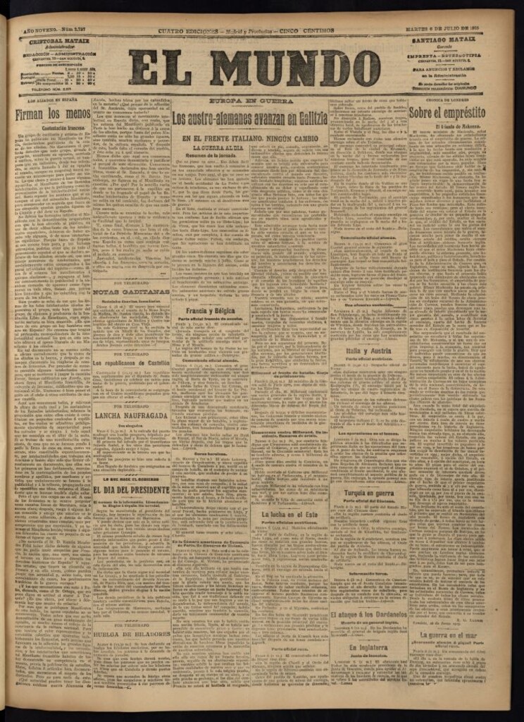 Miniatura de El Mundo del 6 de julio de 1915