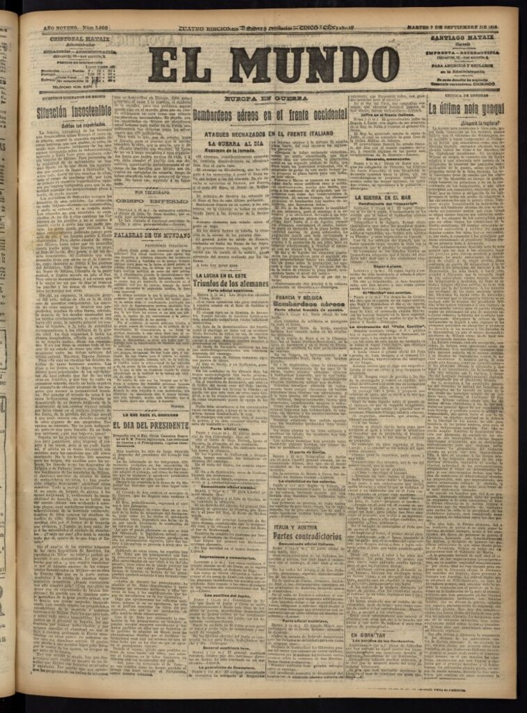 Miniatura de El Mundo del 7 de septiembre de 1915