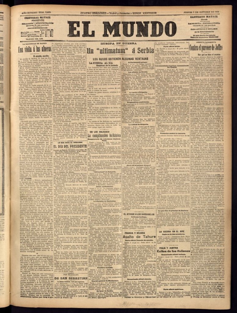 Miniatura de El Mundo del 7 de octubre de 1915