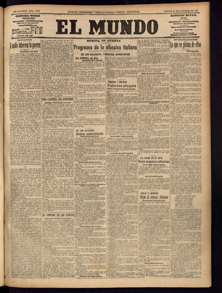 Miniatura de El Mundo del 21 de octubre de 1915