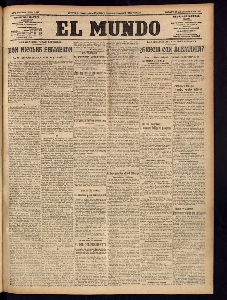 Miniatura de El Mundo del 23 de octubre de 1915