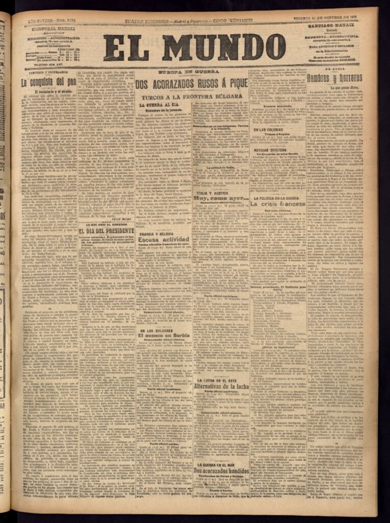 Miniatura de El Mundo del 29 de octubre de 1915