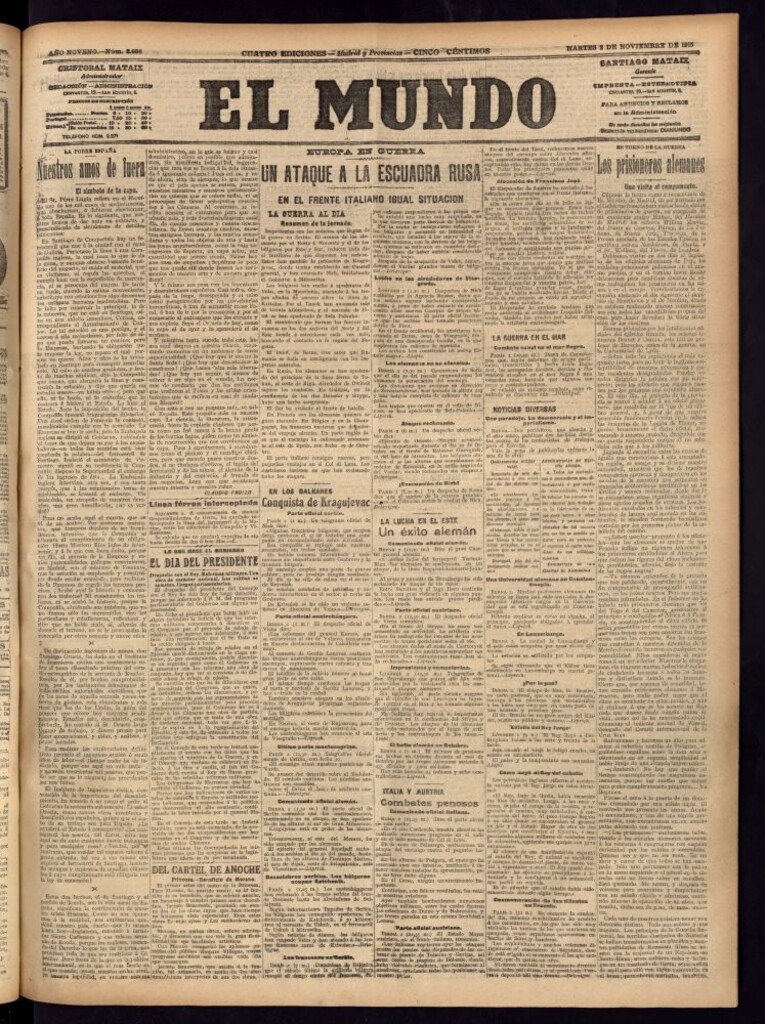Miniatura de El Mundo del 2 de noviembre de 1915