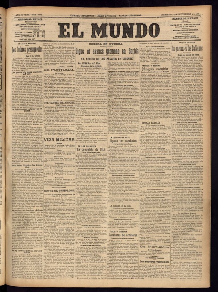 Miniatura de El Mundo del 7 de noviembre de 1915