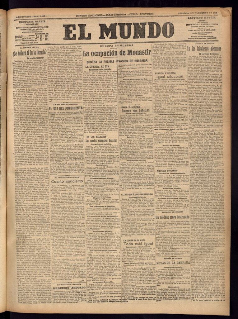 Miniatura de El Mundo del 4 de diciembre de 1915