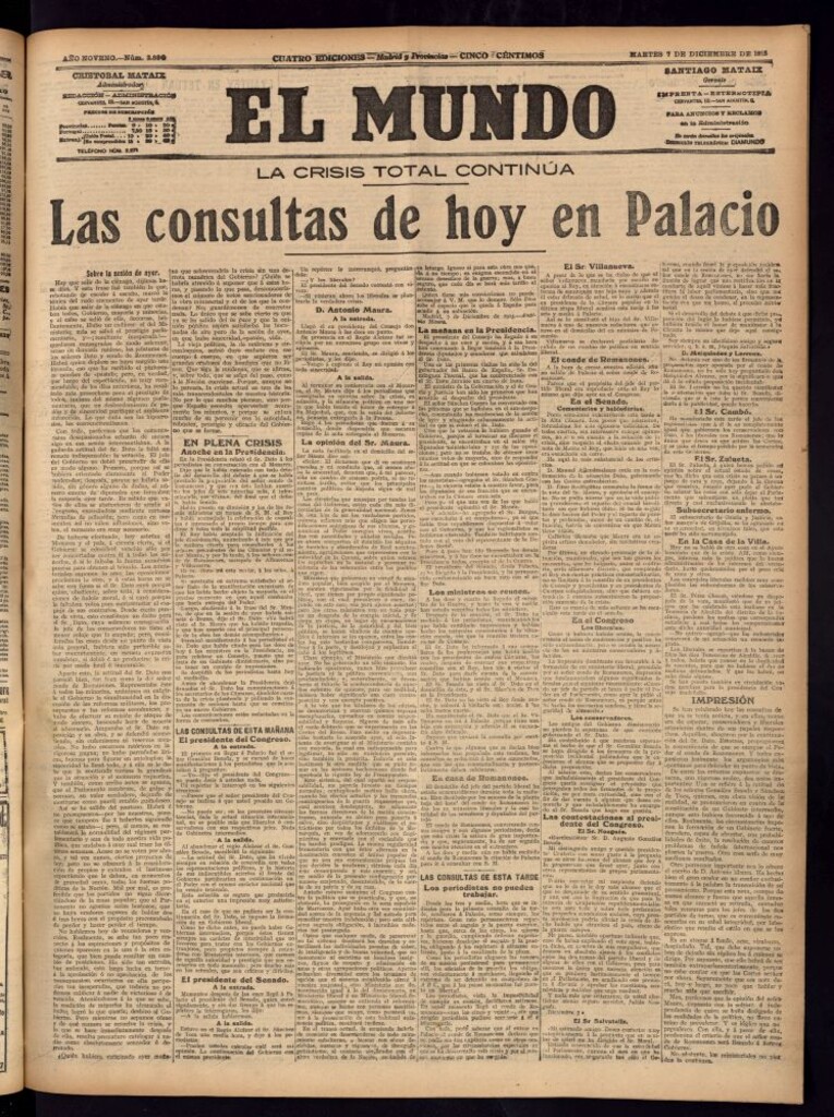 Miniatura de El Mundo del 7 de diciembre de 1915
