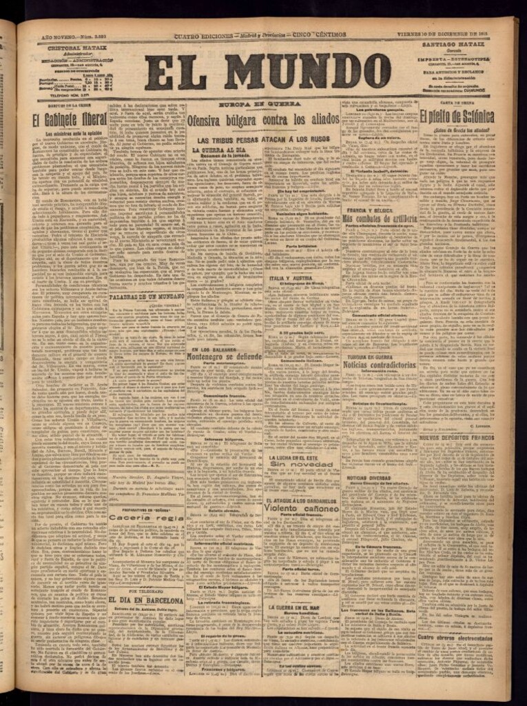 Miniatura de El Mundo del 10 de diciembre de 1915