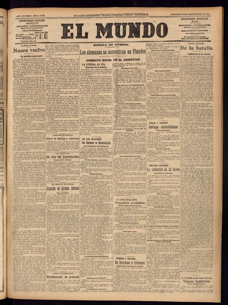 Miniatura de El Mundo del 12 de diciembre de 1915