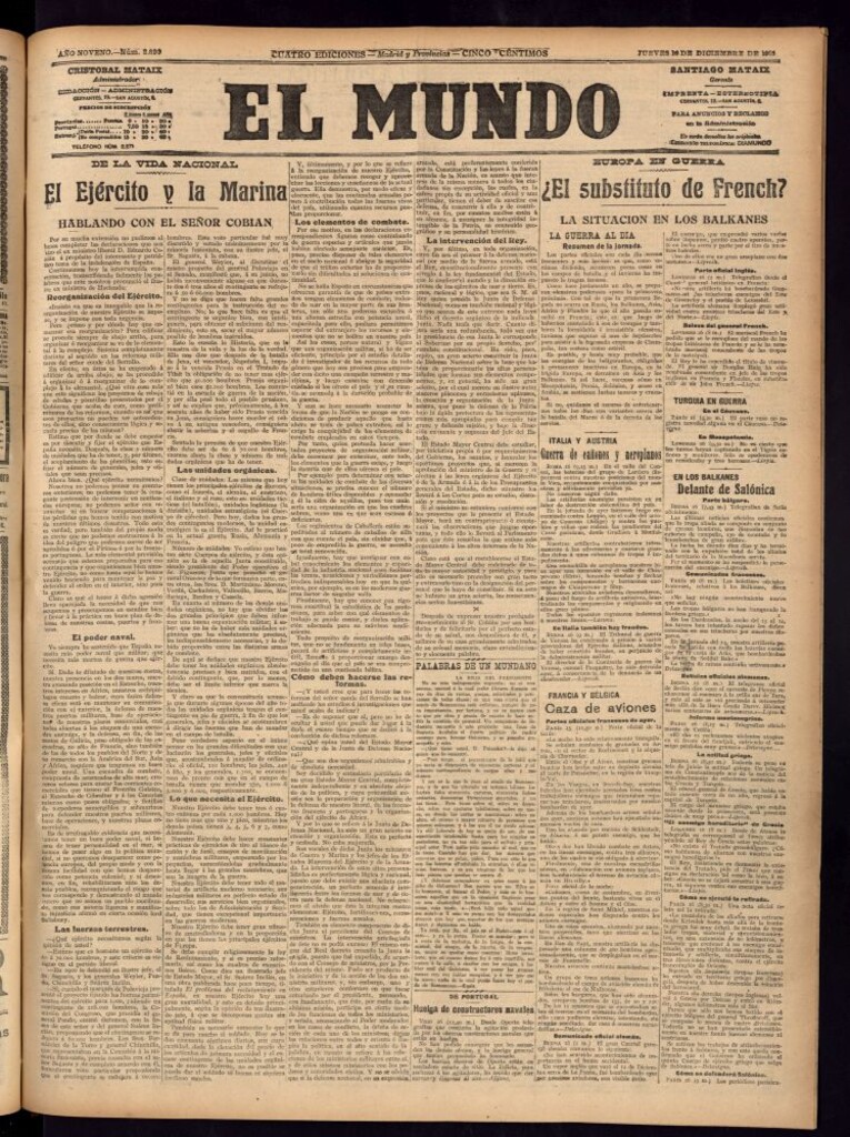 Miniatura de El Mundo del 16 de diciembre de 1915