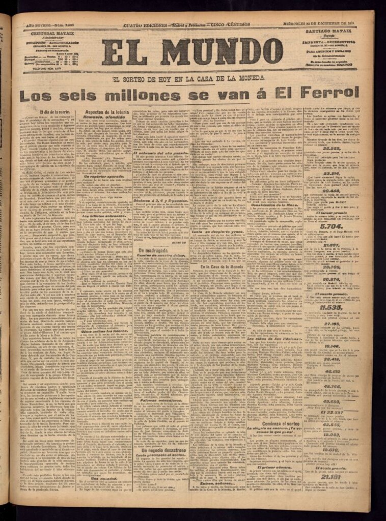 Miniatura de El Mundo del 22 de diciembre de 1915