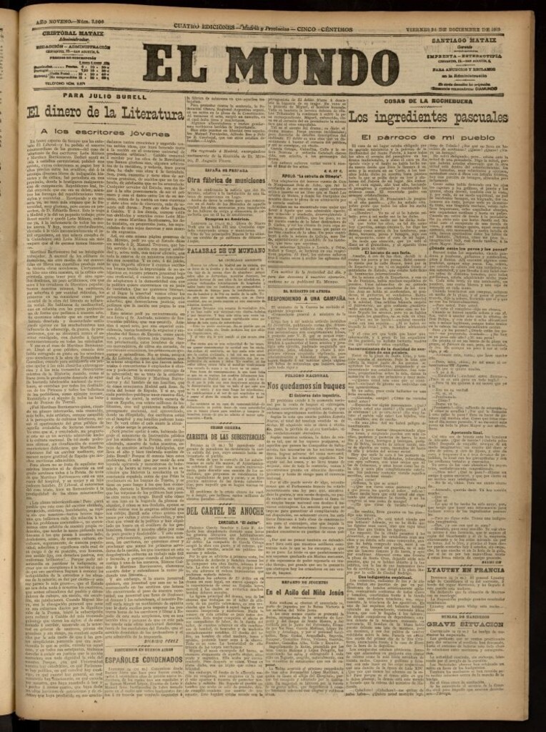 Miniatura de El Mundo del 24 de diciembre de 1915