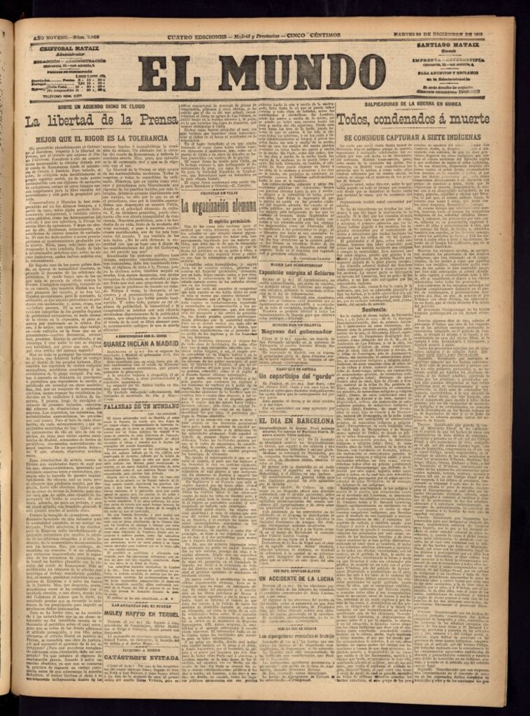 Miniatura de El Mundo del 28 de diciembre de 1915