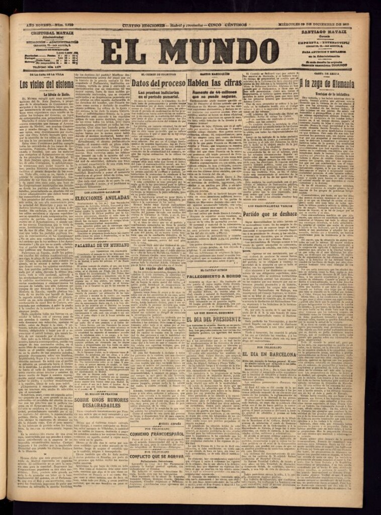 Miniatura de El Mundo del 29 de diciembre de 1915