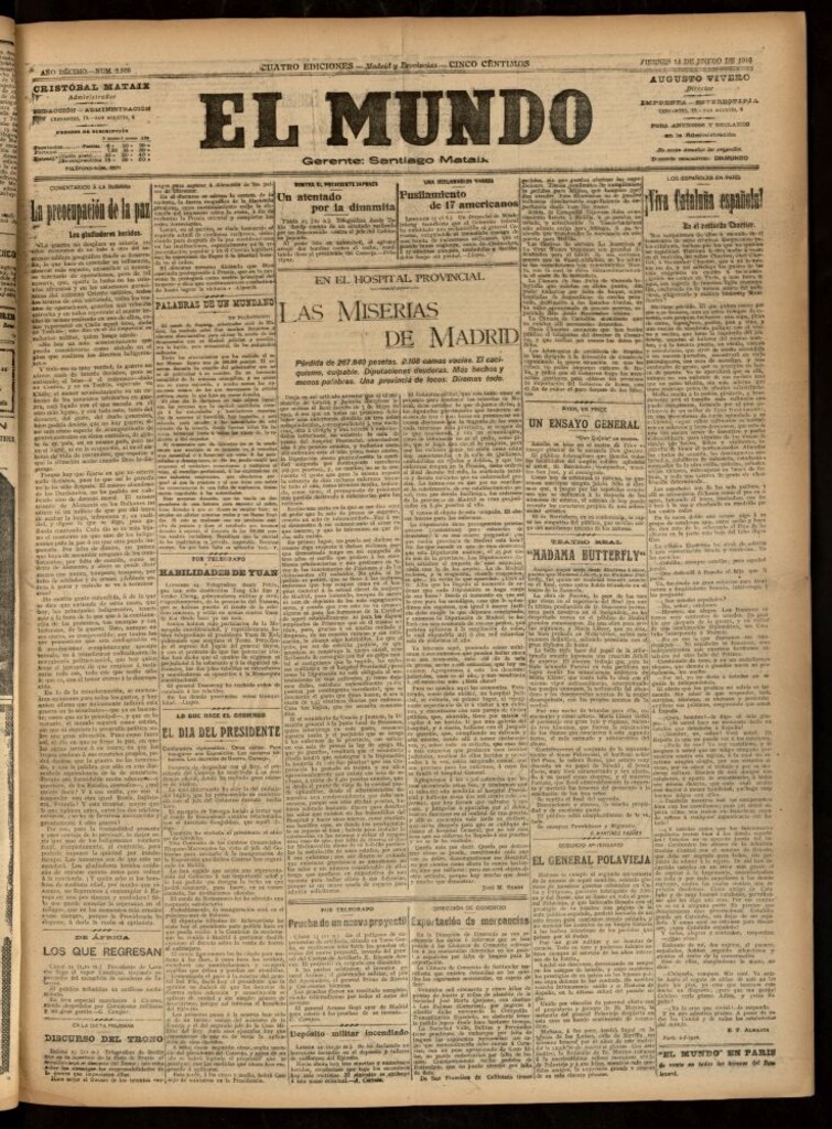 Miniatura de El Mundo del 14 de enero de 1916