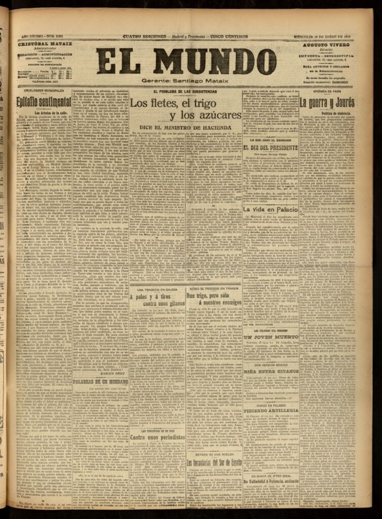 Miniatura de El Mundo del 19 de enero de 1916