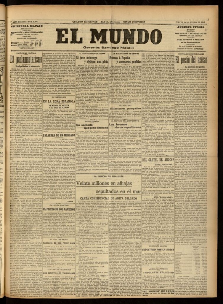 Miniatura de El Mundo del 20 de enero de 1916