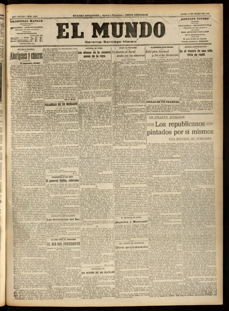 Miniatura de El Mundo del 24 de enero de 1916