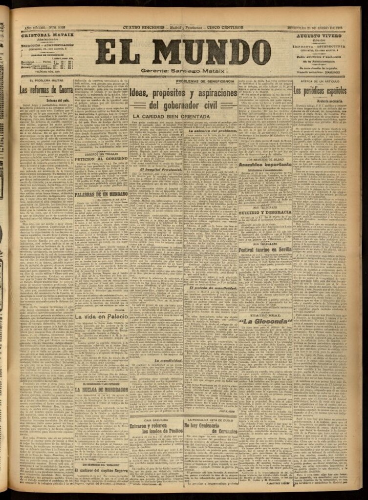 Miniatura de El Mundo del 26 de enero de 1916