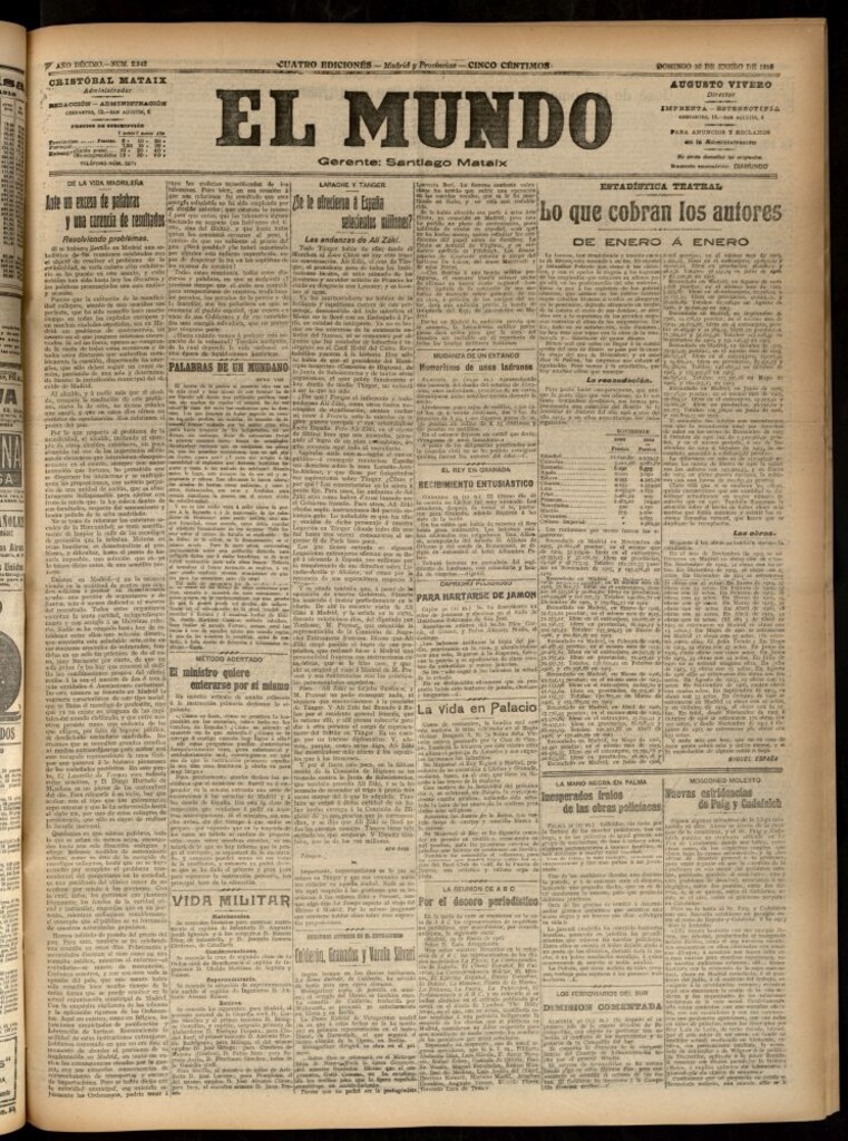 Miniatura de El Mundo del 30 de enero de 1916