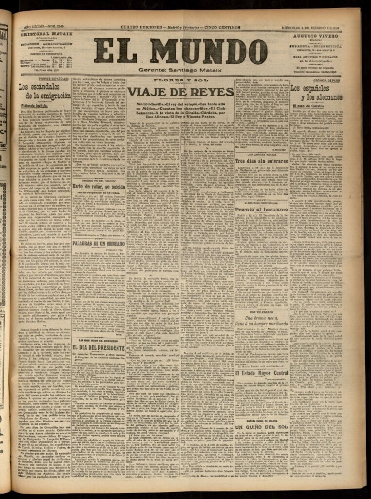 Miniatura de El Mundo del 2 de febrero de 1916
