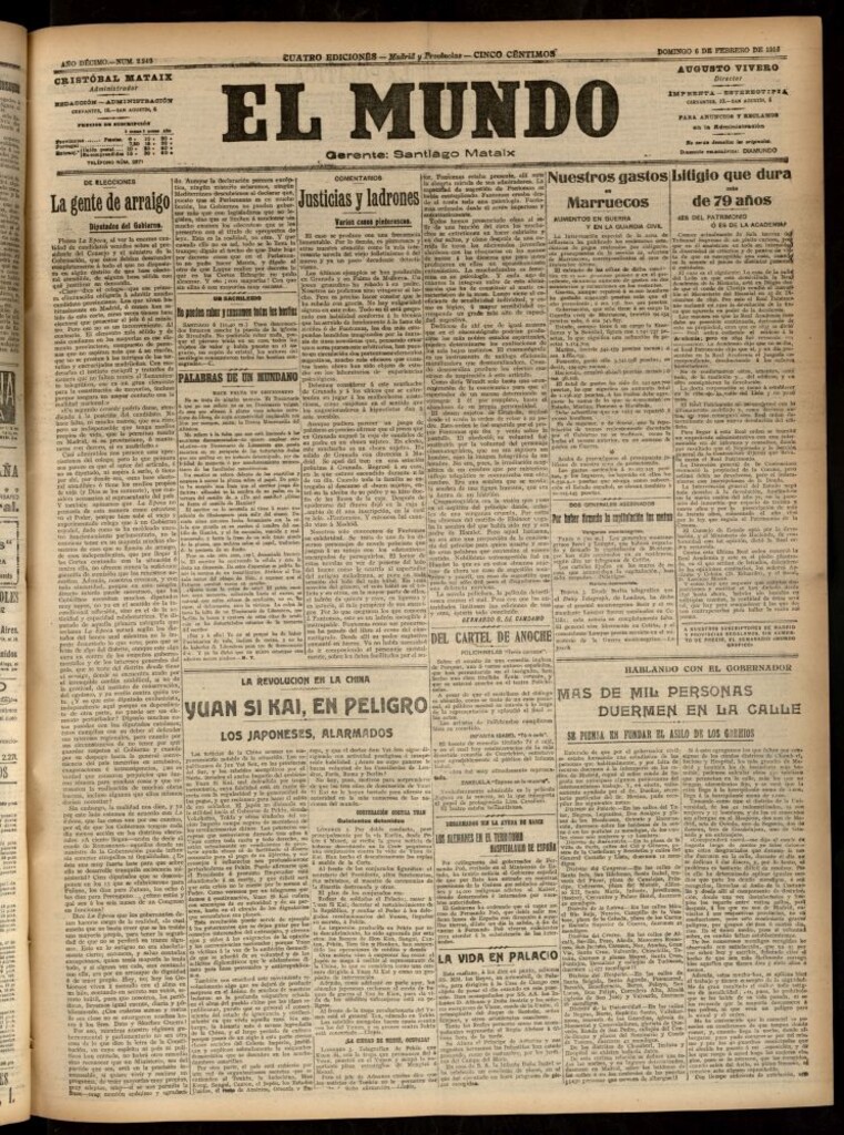 Miniatura de El Mundo del 6 de febrero de 1916