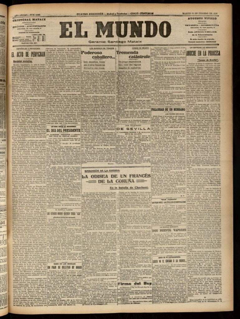 Miniatura de El Mundo del 15 de febrero de 1916