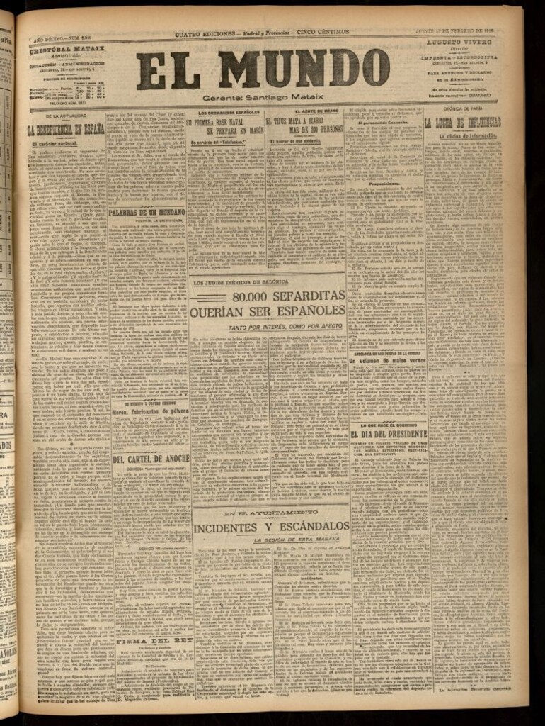 Miniatura de El Mundo del 17 de febrero de 1916