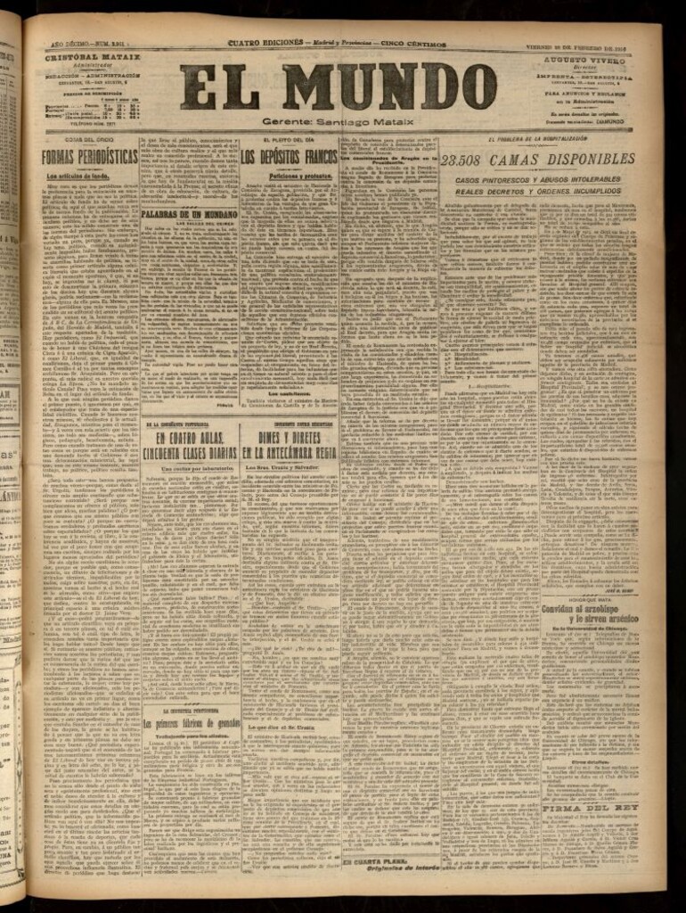 Miniatura de El Mundo del 18 de febrero de 1916