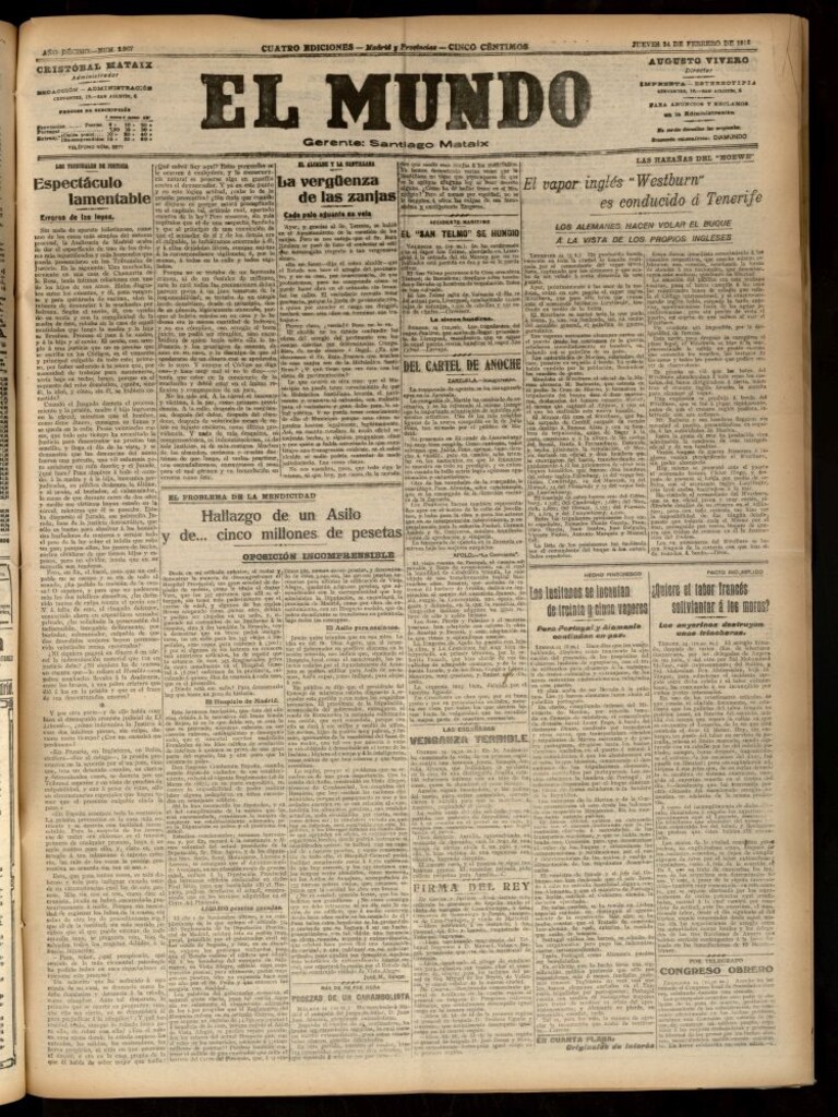 Miniatura de El Mundo del 24 de febrero de 1916