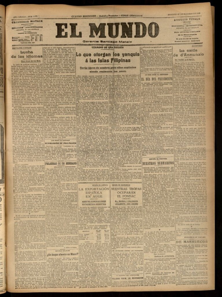 Miniatura de El Mundo del 27 de febrero de 1916