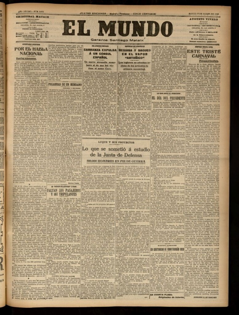 Miniatura de El Mundo del 7 de marzo de 1916