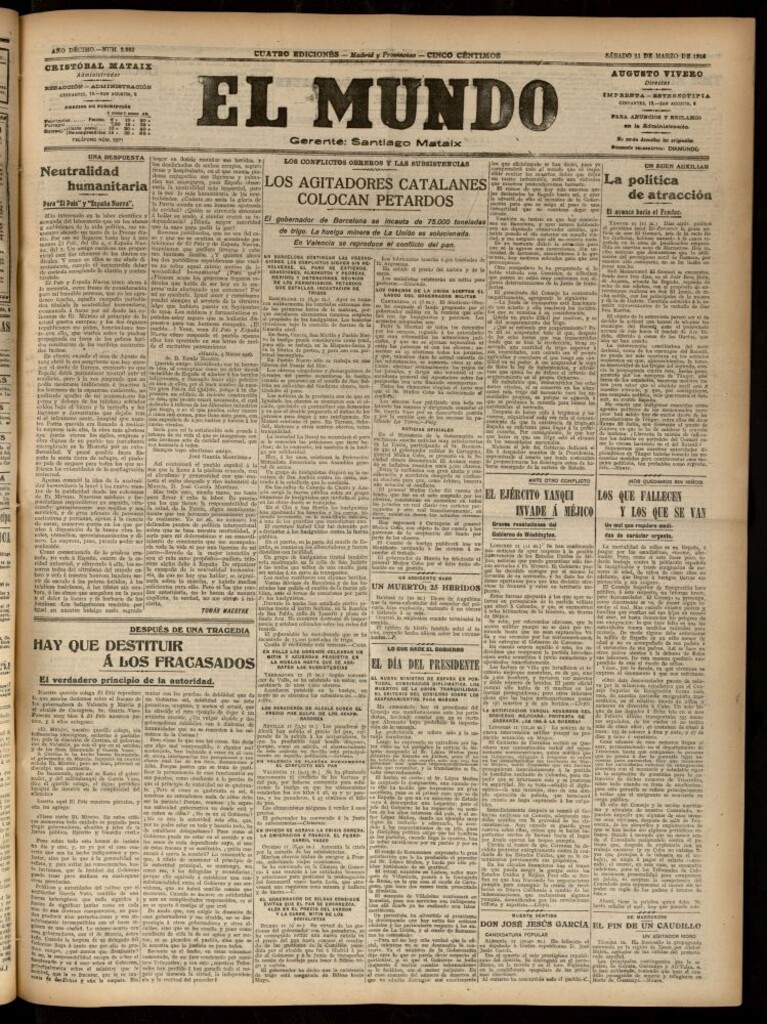 Miniatura de El Mundo del 11 de marzo de 1916
