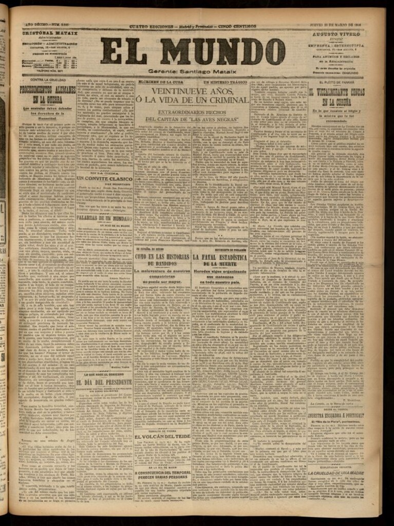 Miniatura de El Mundo del 23 de marzo de 1916