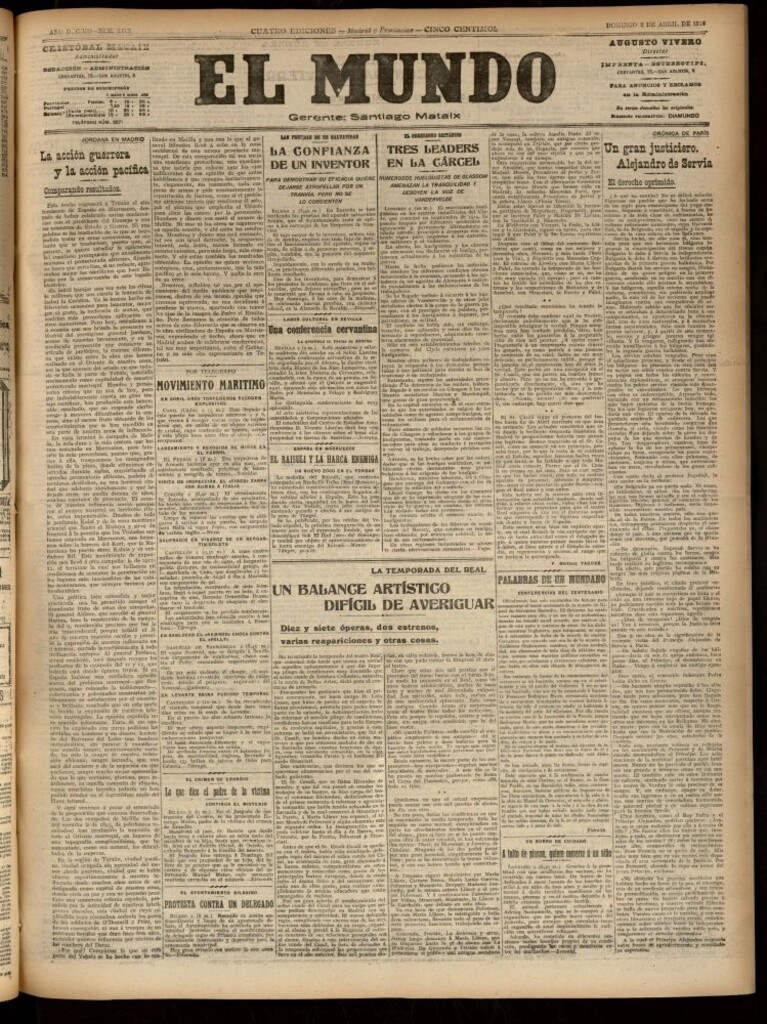 Miniatura de El Mundo del 2 de abril de 1916