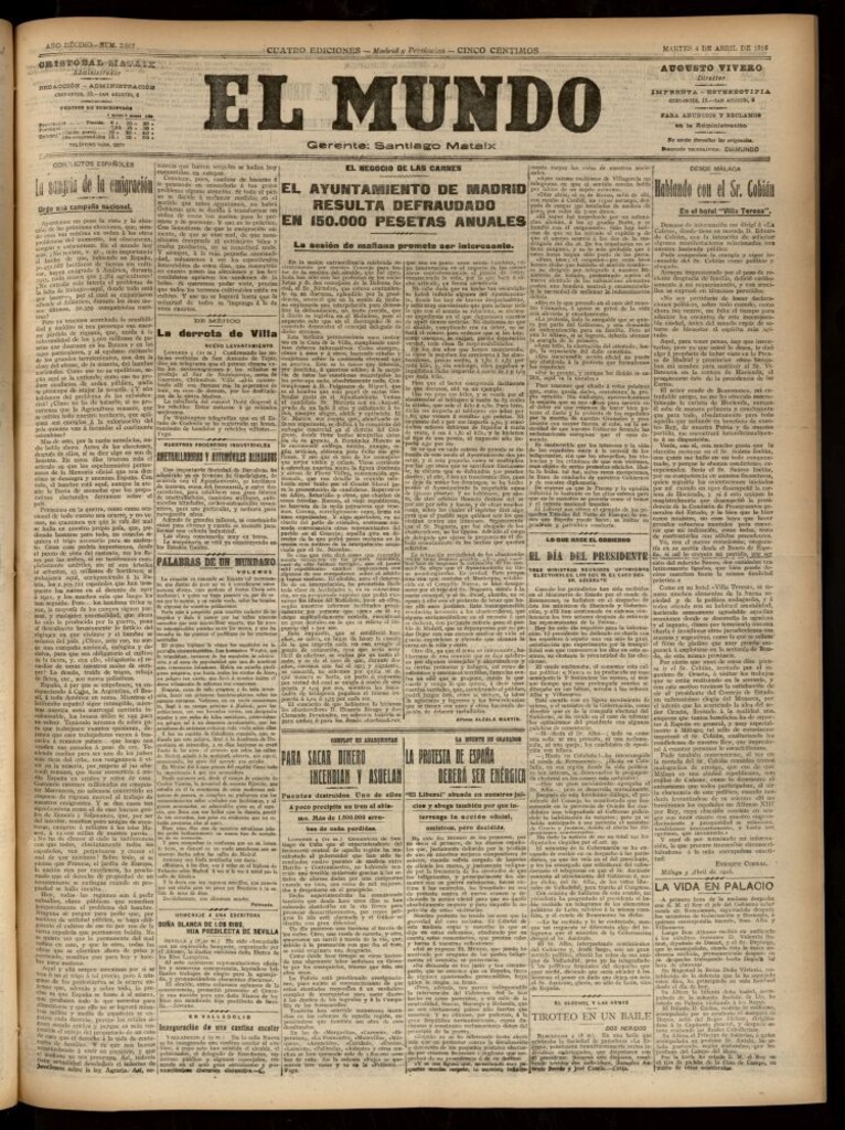 Miniatura de El Mundo del 4 de abril de 1916