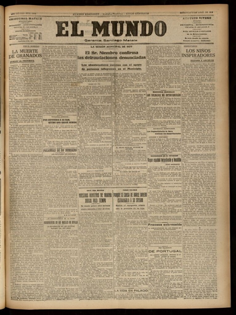 Miniatura de El Mundo del 5 de abril de 1916