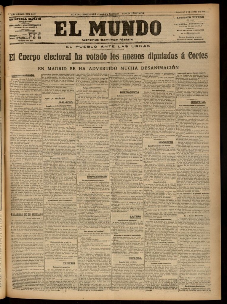 Miniatura de El Mundo del 9 de abril de 1916
