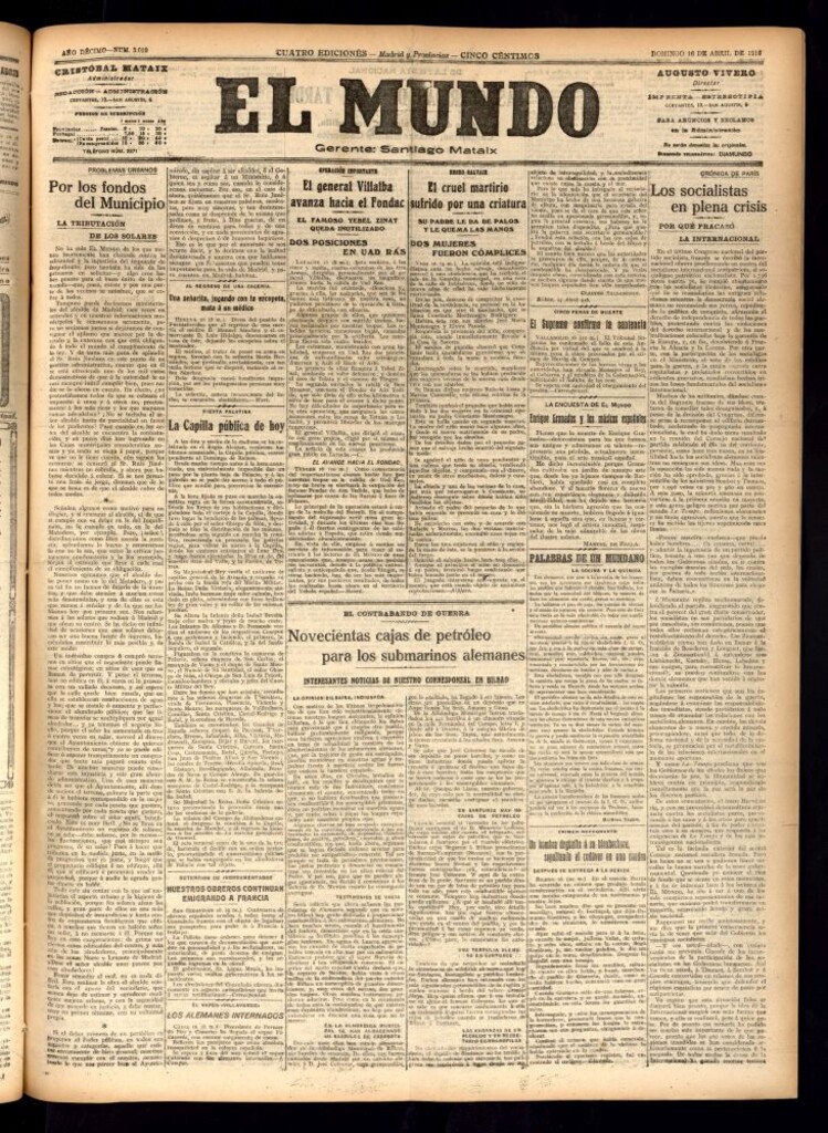 Miniatura de El Mundo del 16 de abril de 1916