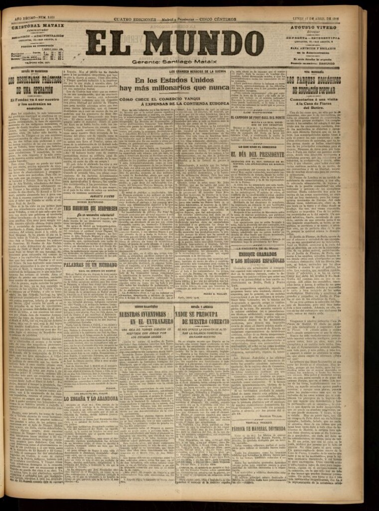 Miniatura de El Mundo del 17 de abril de 1916