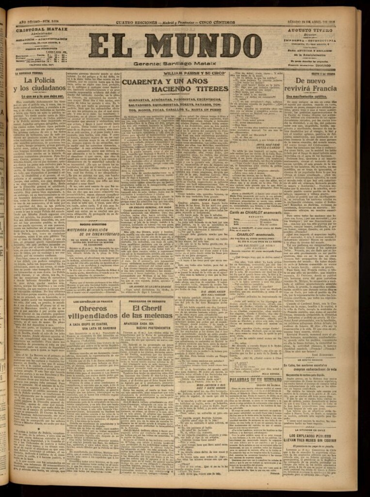 Miniatura de El Mundo del 22 de abril de 1916