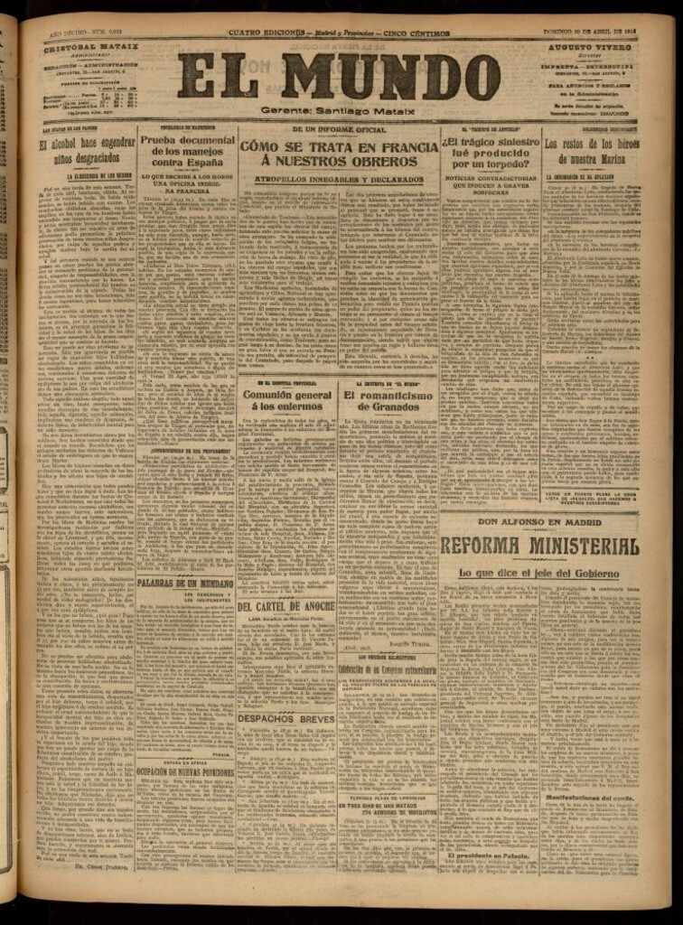 Miniatura de El Mundo del 30 de abril de 1916