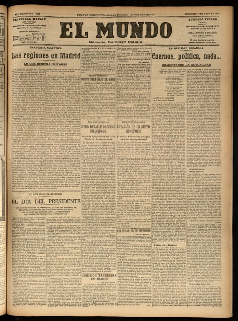 Miniatura de El Mundo del 17 de mayo de 1916