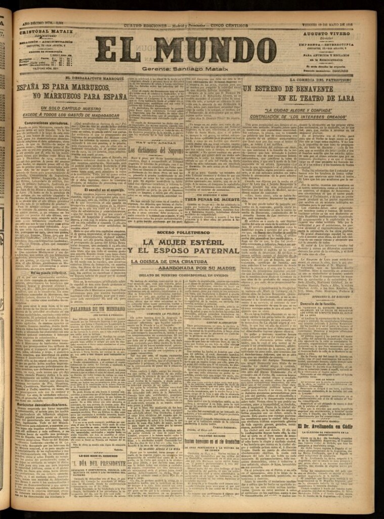 Miniatura de El Mundo del 19 de mayo de 1916