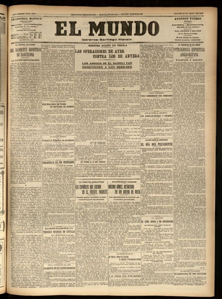 Miniatura de El Mundo del 23 de mayo de 1916