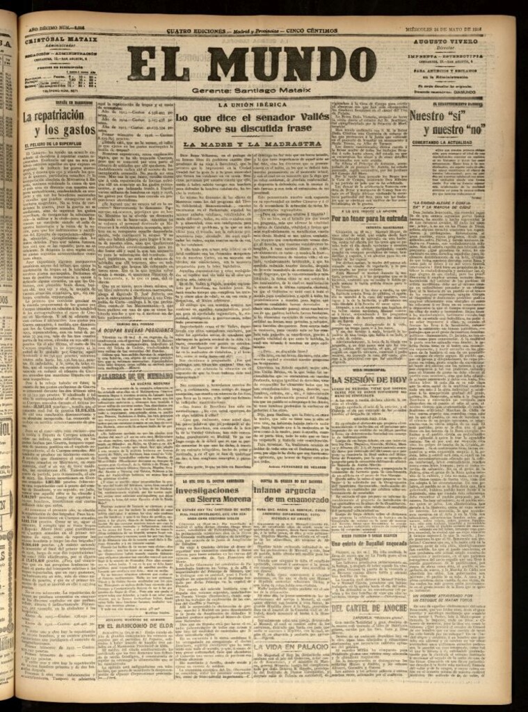 Miniatura de El Mundo del 24 de mayo de 1916